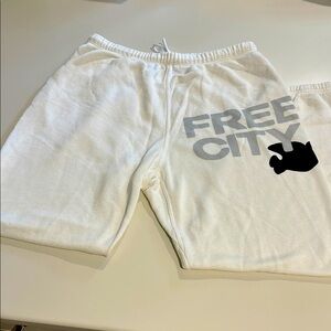 White FreeCity Medium Sweatpants